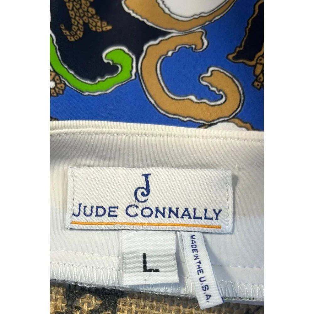 Jude Connally Sz L Dress Multicolor Paisley Print 3/4 Sleeves V-Neckline - Picture 3 of 7